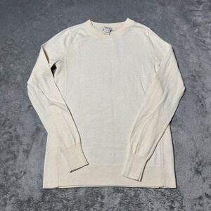J Crew‎ Womens XS Merino Wool Blend Ivory Longsleeve Preppy Casual